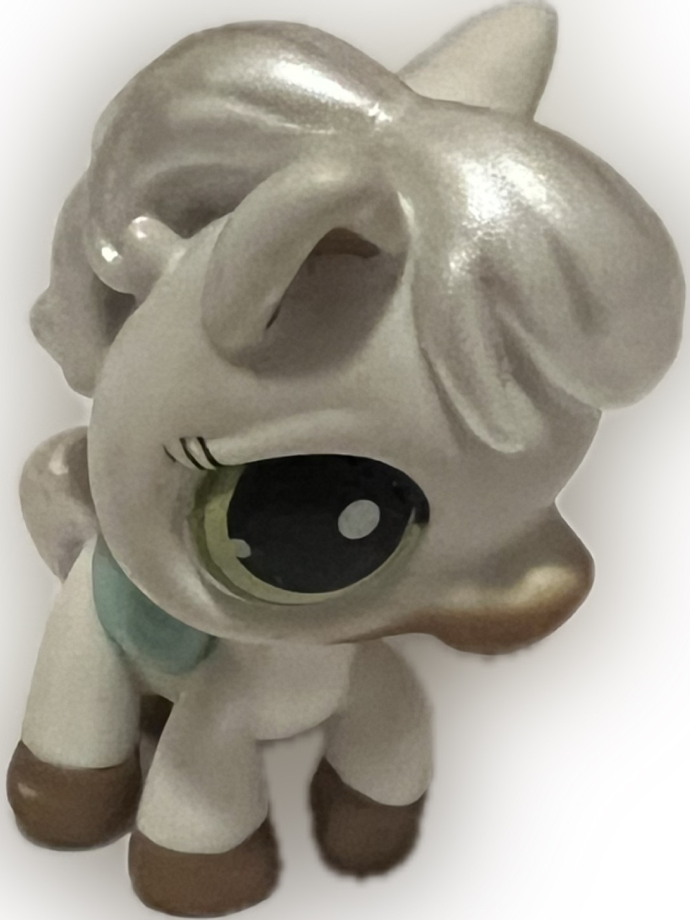 🔴Littlest Pet Shop Horse #338 Pearl White Collectible Figurine Hasbro Gen 2